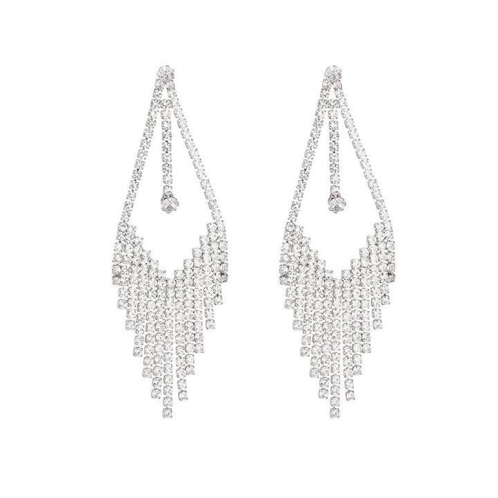 VIRNA SILVER WHITE EARRINGS