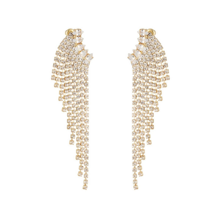 WING GOLD WHITE EARRINGS