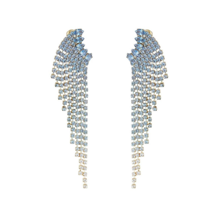 WING GOLD BLUE EARRINGS