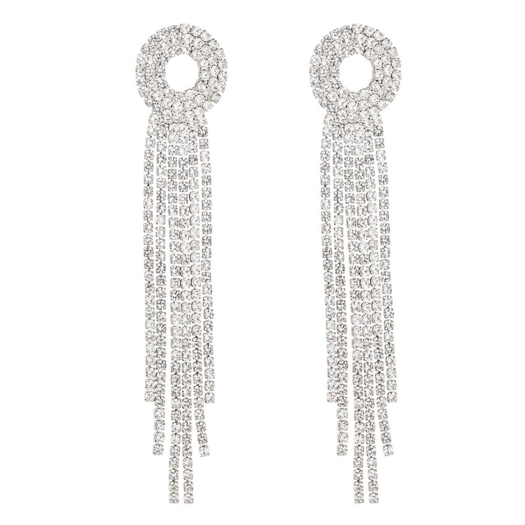 LORI SILVER WHITE EARRINGS