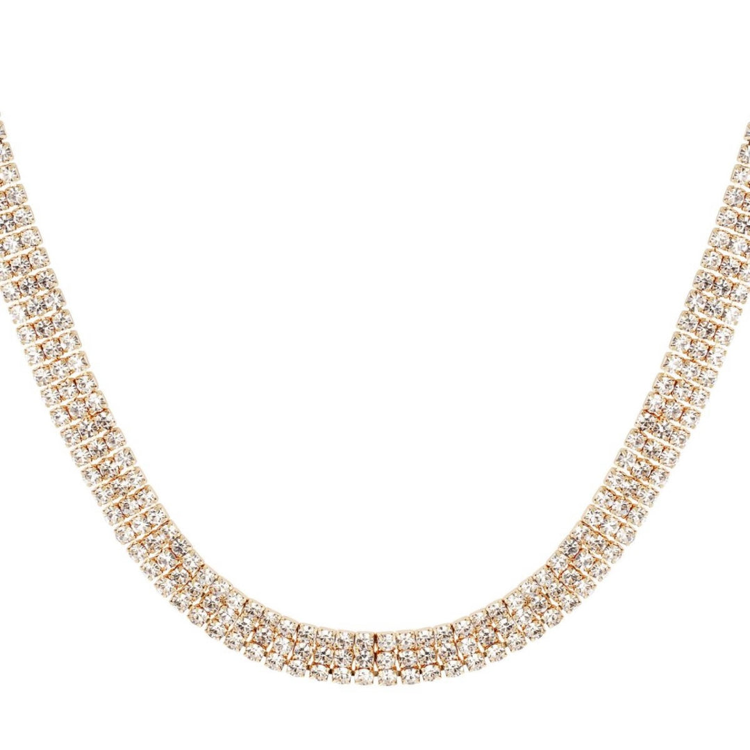 NINA GOLD WHITE NECKLACE