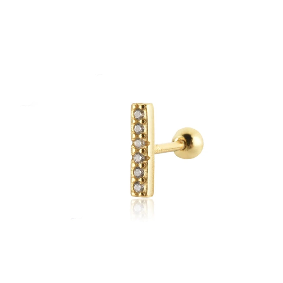 BAR GOLD WHITE PIERCING