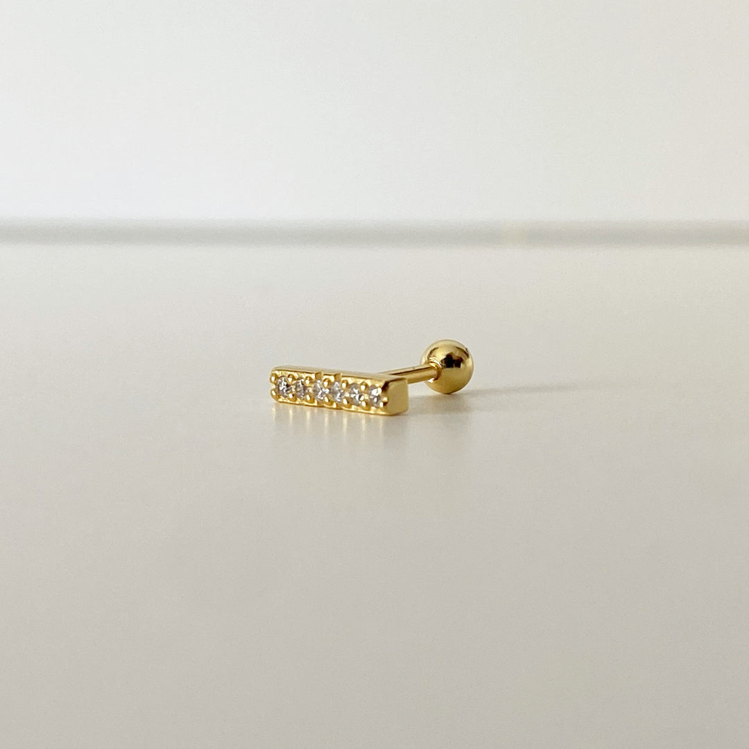 BAR GOLD WHITE PIERCING