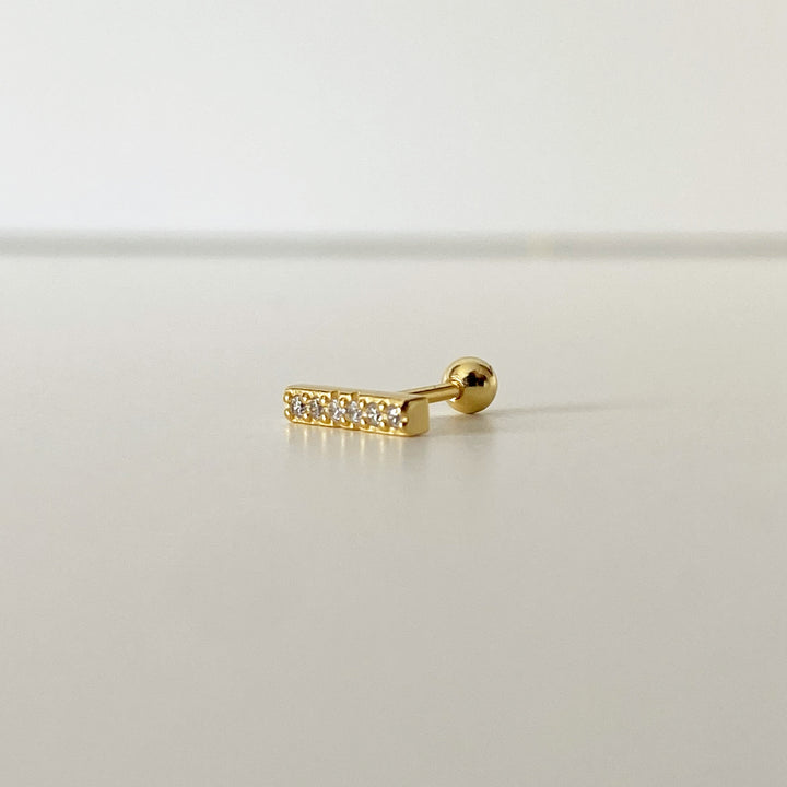 BAR GOLD WHITE PIERCING