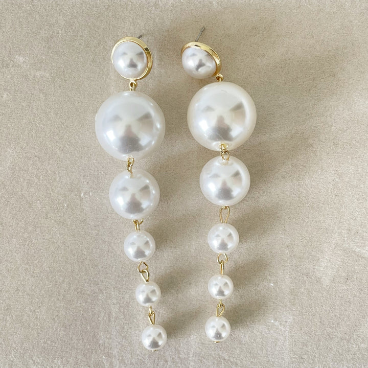 RIA GOLD PEARL EARRINGS