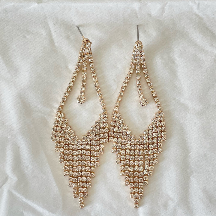 VIRNA GOLD WHITE EARRINGS