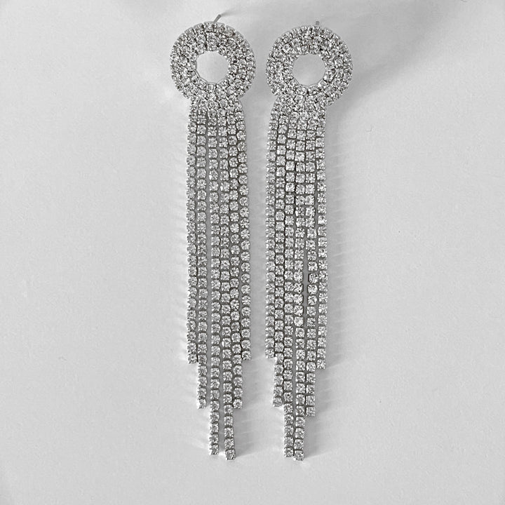 LORI SILVER WHITE EARRINGS