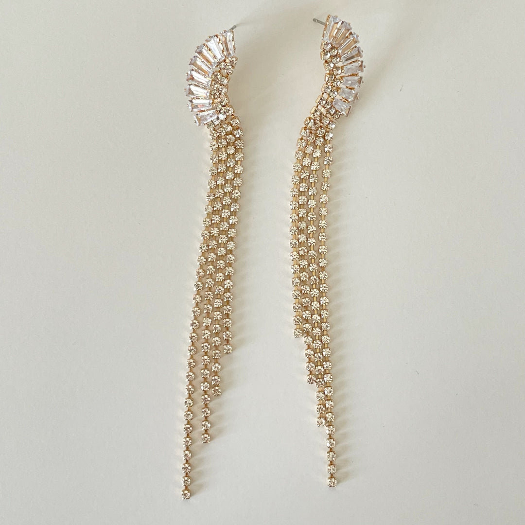 CERSE GOLD WHITE EARRINGS