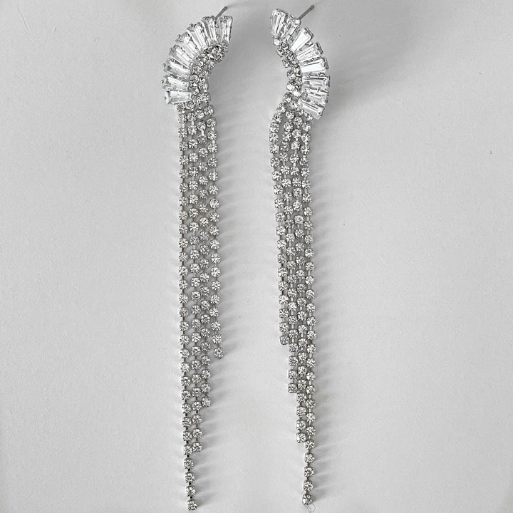 CERSE SILVER WHITE EARRINGS