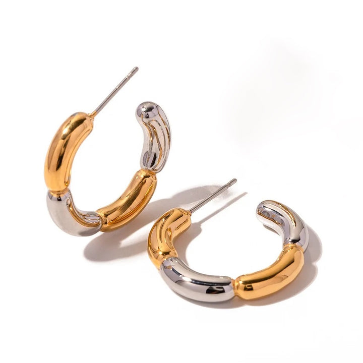 MAGGIE GOLD & SILVER EARRINGS