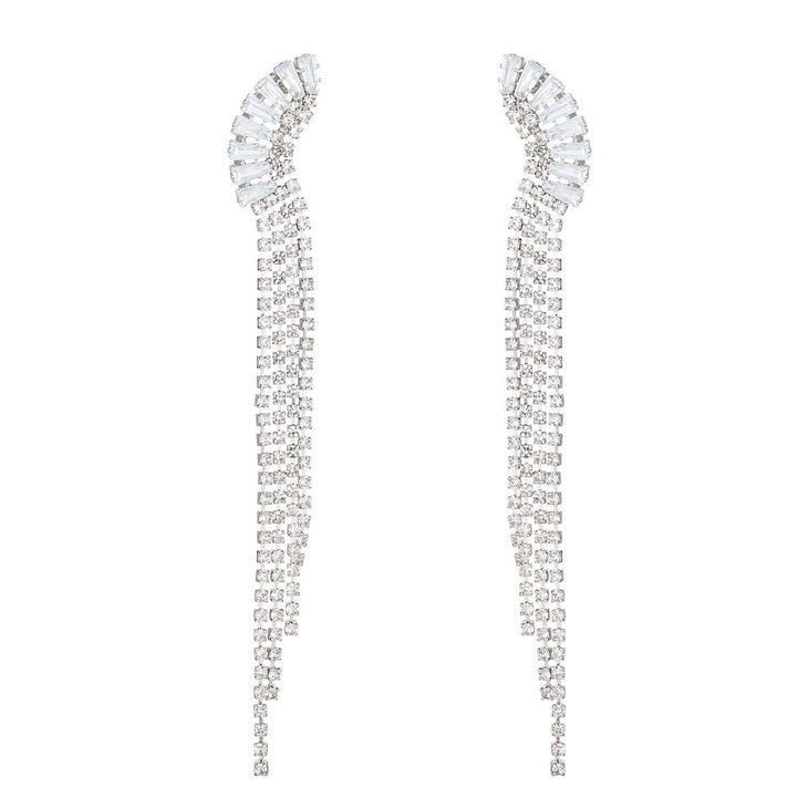 CERSE SILVER WHITE EARRINGS